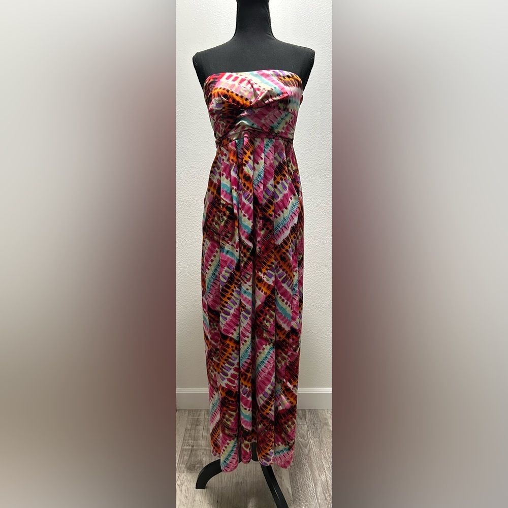 Stitch Between Tropical Print Dress - Medium - Multicolored - Used